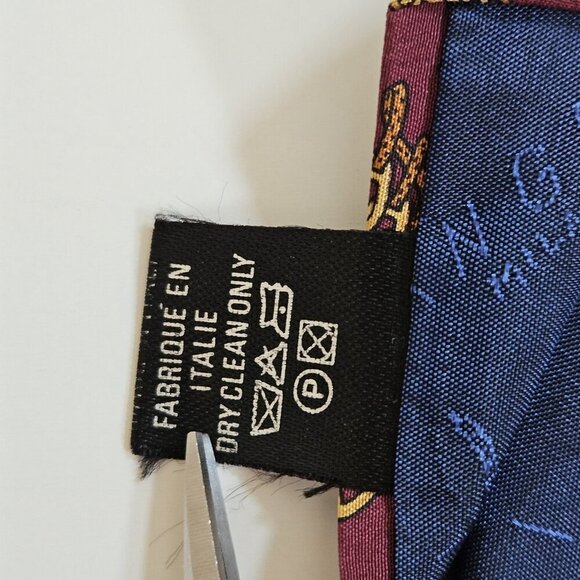 Equestrian Themed Silk Tie Lot of 2 Angeli CarIo Colorado Italy AOP W4 L57.5 - Picture 6 of 16